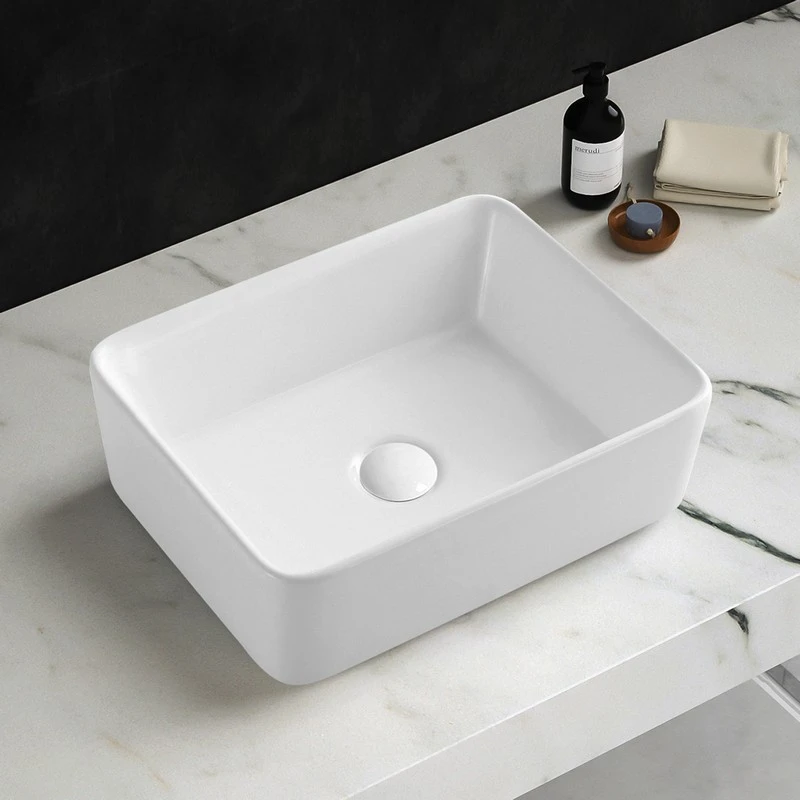 Lavabo appoggio bianco lucido 480x370 mm disponibile online