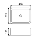Lavabo appoggio bianco lucido 480x370 mm disponibile online