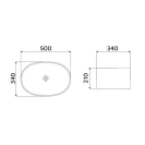 Lavabo appoggio ceramica 500x340 mm disponibile online