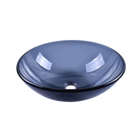 Lavabo appoggio vetro nero 380x380 mm disponibile online