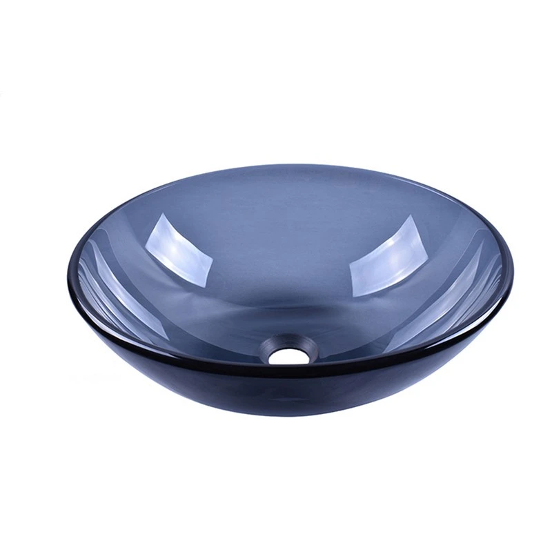 Lavabo appoggio vetro nero 380x380 mm disponibile online