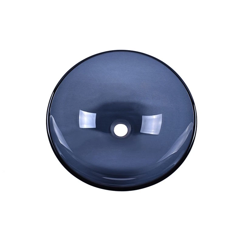 Lavabo appoggio vetro nero 380x380 mm disponibile online