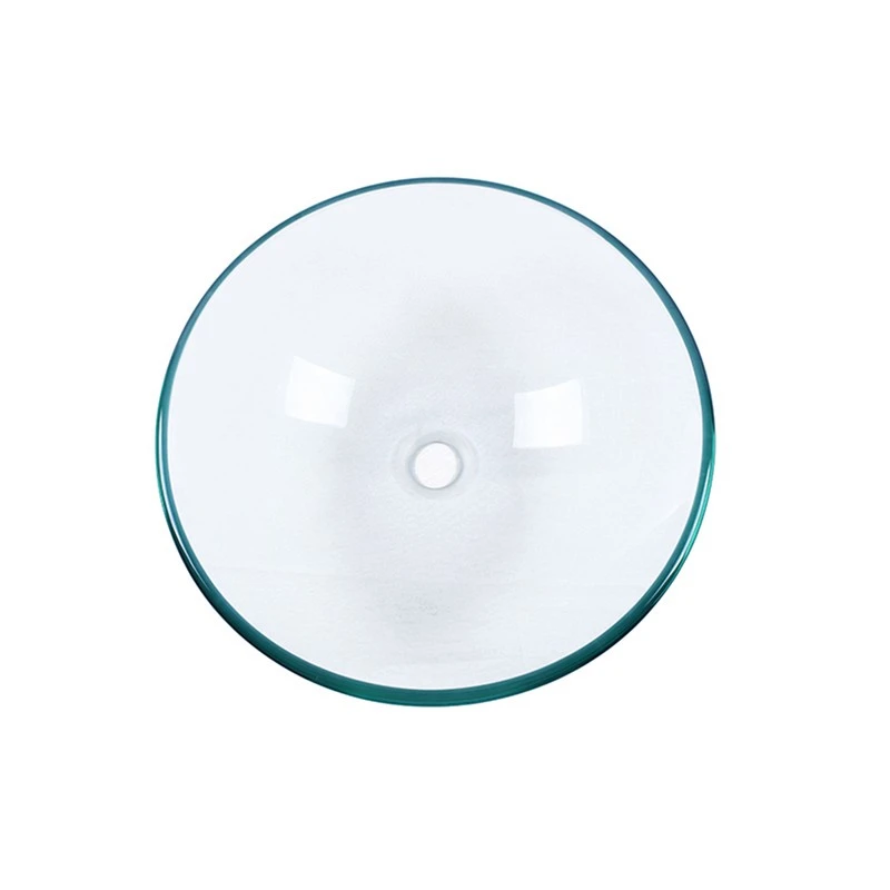 Lavabo appoggio vetro trasparente 380x380 mm disponibile online