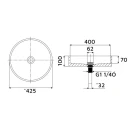 Lavabo appoggio circolare 425x425 mm disponibile online