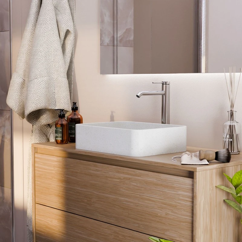 Lavabo sabbia rettangolare bianco 406x304 mm disponibile online