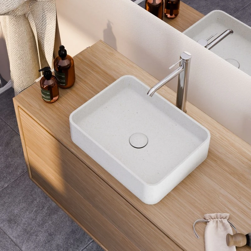 Lavabo sabbia rettangolare bianco 406x304 mm disponibile online