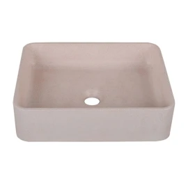 Lavabo da appoggio rosa rettangolare Idrobric 406x304 mm
