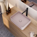Lavabo sabbia rettangolare rosa 406x304 mm disponibile online