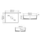 Lavabo sabbia rettangolare rosa 406x304 mm disponibile online