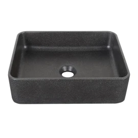 Lavabo sabbia rettangolare nero 406x304 mm disponibile online