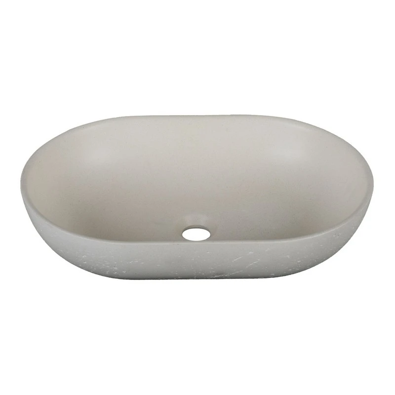 Lavabo sabbia ovale bianco 530x350 mm disponibile online