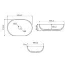 Lavabo sabbia ovale rosa 530x350 mm disponibile online