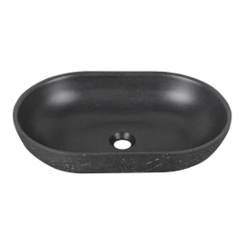Lavabo da appoggio ovale nero 530x350 mm Idrobric