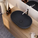 Lavabo sabbia ovale nero 530x350 mm disponibile online