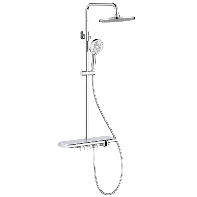 Colonna doccia mensola cromata disponibile online