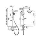 Colonna doccia mensola cromata disponibile online