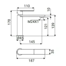 Miscelatore lavabo Sun Ø25 acciaio disponibile online