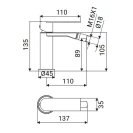 Miscelatore bidet Sun Ø25 acciaio disponibile online