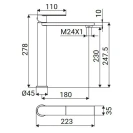 Miscelatore lavabo alto Sun Ø25 acciaio disponibile online