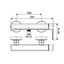 Miscelatore esterno doccia Bevel Ø26 cromato disponibile online