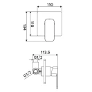Miscelatore incasso doccia Bevel Ø35 cromato disponibile online