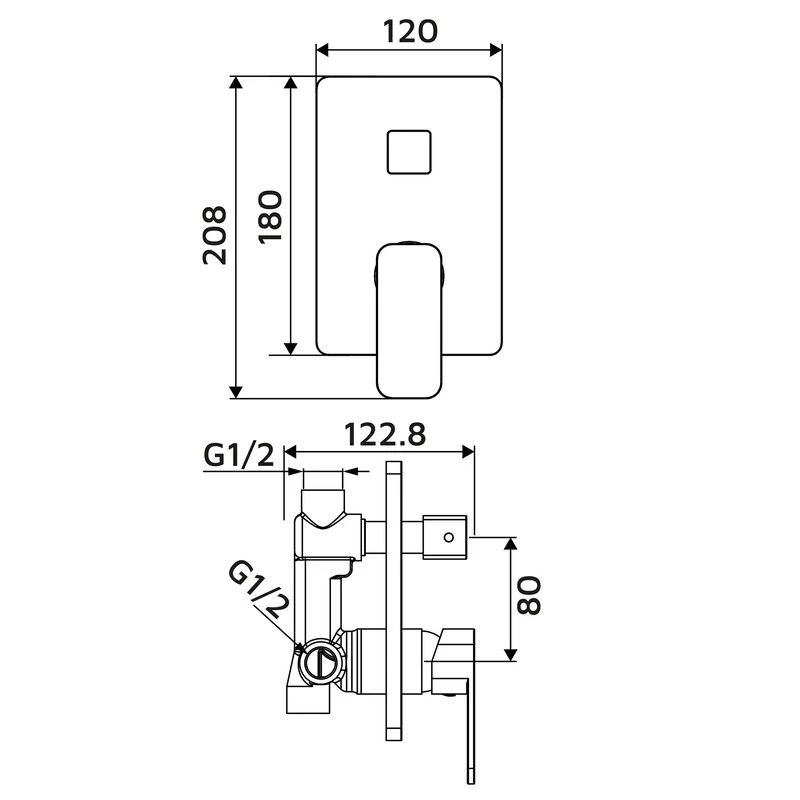 Miscelatore incasso doccia deviatore Bevel Ø35 disponibile online