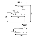 Miscelatore bidet Young Ø35 piletta click-clack disponibile online