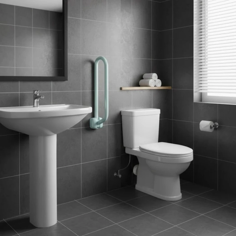 Maniglione care ribaltabile in acciaio laccato solo online