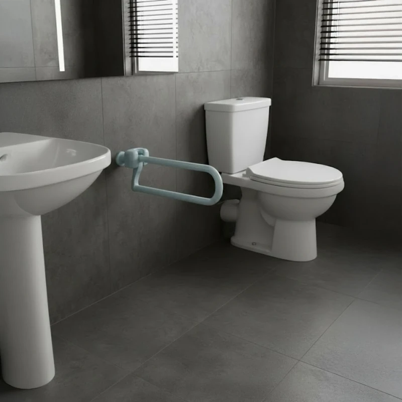 Maniglione care ribaltabile in acciaio laccato solo online