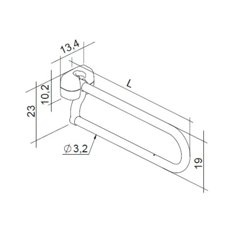 Maniglione care ribaltabile in acciaio laccato solo online