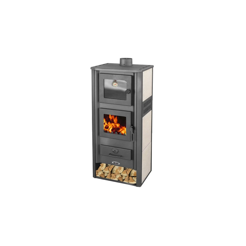 Stufa a legna con forno lucrezia 12–13 kw beige disponibile online