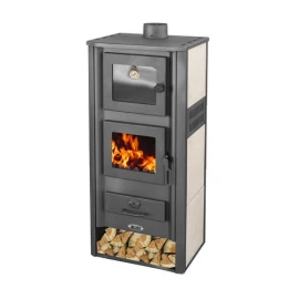 Stufa a legna con forno lucrezia 12–13 kw rosso disponibile online
