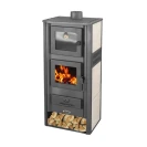 Stufa a legna con forno lucrezia 12–13 kw rosso disponibile online
