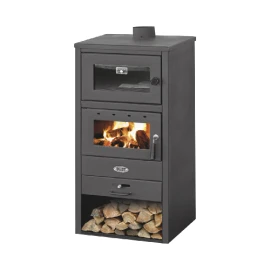 Stufa a legna con forno giorgia 10–12 kw nero disponibile online