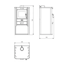 Stufa a legna silvia 7–8 kw nero disponibile online