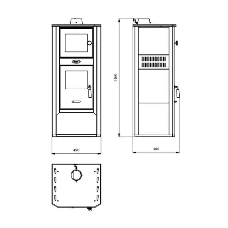 Stufa a legna con forno lucrezia 12–13 kw beige disponibile online
