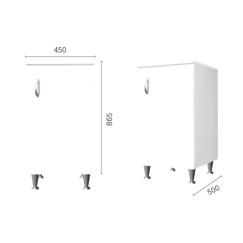 Base bagno/lavanderia ECO 45x50x85 cm disponibile online
