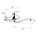 Rubinetto lavello a murocon bocca a s girevole - serie ten Remer T41S Rubinetto lavello a murocon bocca a s girevole - serie ten Remer T41S