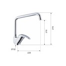Rubinetto lavellocon bocca alta a u girevole - serie ten Remer T42U Rubinetto lavellocon bocca alta a u girevole - serie ten Remer T42U