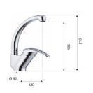 Rubinetto lavellocon bocca alta a c girevole, modello corto - serie ten Remer T42C Rubinetto lavellocon bocca alta a c girevole, modello corto - serie ten Remer T42C