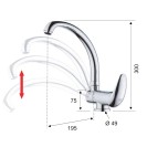 Rubinetto lavellocon bocca alta girevole - serie ten Remer T42R Rubinetto lavellocon bocca alta girevole - serie ten Remer T42R