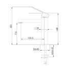 Miscelatore lavabo medio Remer Q-Design senza scarico