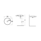 Lavabo ad incasso tondo senza foro variant 36 disponibile online