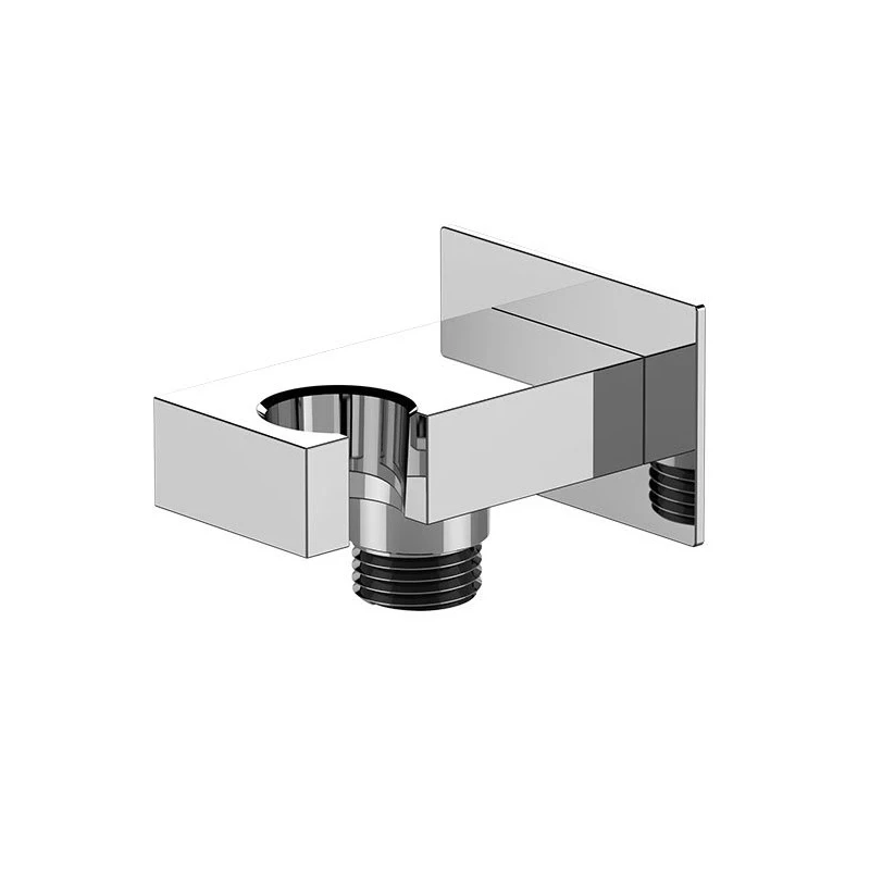 Presa acqua rettangolare Remer con supporto ottone cromato