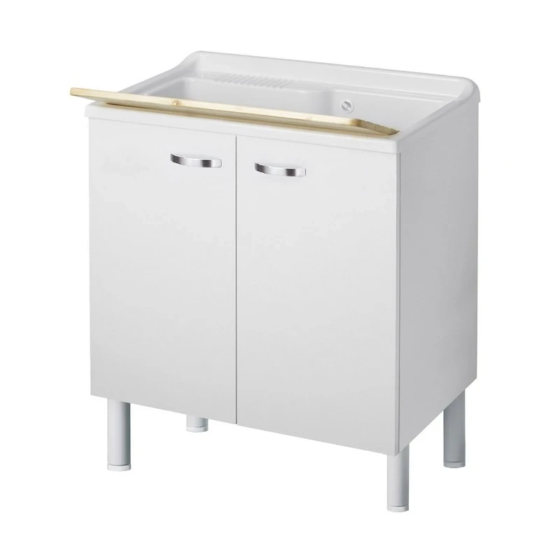 Lavatoio Negrari Arcobaleno 80x50 cm bianco con sifone