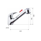 Rubinetto lavellocon doccia estraibile e getto variabile - serie ten Remer T47 Rubinetto lavellocon doccia estraibile e getto variabile - serie ten Remer T47
