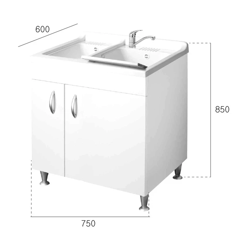 Lavatoio Eco 75x60 2 ante olmo disponibile online