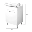 Lavatoio Negrari 60x45 con cestello integrato