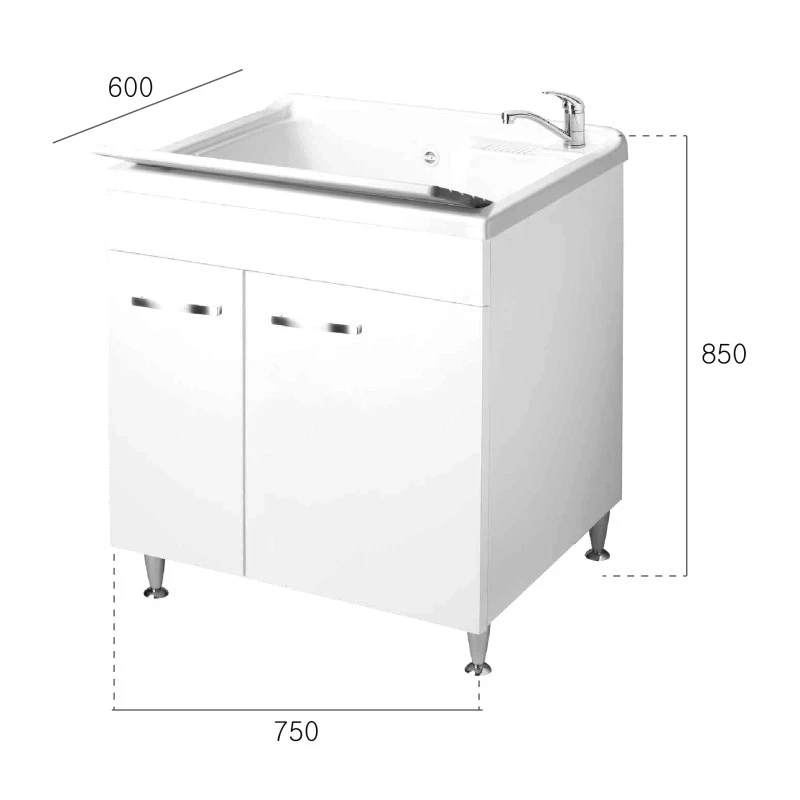 Lavatoio Classica 75x60 2 ante con cesto disponibile online