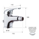 Rubinetto bidet con aeratore direzionabile - serie 35 Remer F2XSO 2